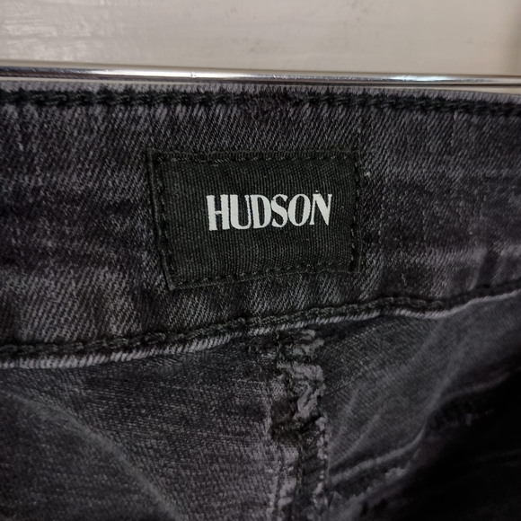 Hudson Collin Mid-Rise Cropped Bootcut Jeans in Black Wash Size 26 - Picture 9 of 10